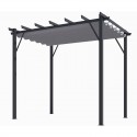 Pergola Aluminium Habrita Anthracite 12m2 com tela de sombra 280gr