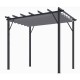 Pergola Aluminium Habrita Anthracite 12m2 com tela de sombra