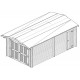 Garage en bois massif Habrita 21,7m2 avec madriers 42mm