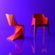 Lot de 4 Chaises Vondom Voxel Futuristes Noir