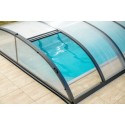 Abri de Piscine en Aluminium anthracite et Polycarbonate 430x854x84 Abrilios