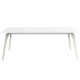 Table Vondom Faz Wood Plateau 200x100 Blanc et Pieds Chêne Blanchi