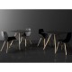 Eettafel Vondom Faz Wood Tray 80 Black Carre and Feet Natural Oak