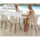 Tavolo Vondom Faz Wood Plateau 200x90 Bianco e Piedi Rovere Naturale