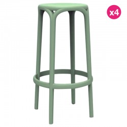 Lot de 4 tabourets de Bar Brooklyn Vondom hauteur d'assise 76 pickle