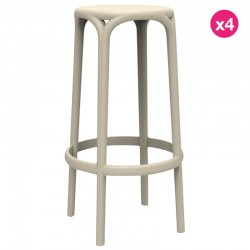 4-Hocker-Lot von Bar Brooklyn Vondom Sitzhöhe 76