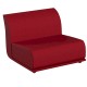 Fauteuil central Vondom design Suave en tissu déperlant rouge Grenat 1046