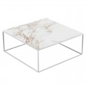 Coffee table Pixel Vondom Dekton Entzo white and white legs 100x100xH25