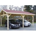 Carport en Bois 28m2 avec Toit Habrita