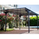 Carport Flat Roof 14.70m2 em alumínio e habrita policarbonato