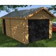 Massief houten garage Habrita 24,23m2 in planken van 60mm