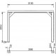 Pergola Bioklima Lamesen 11 m2 und 3 m Seitwärtssichtbrecher