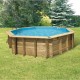 Piscine Bois Ubbink Océa 580 H130cm Liner gris