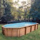 Piscine Bois Ubbink Océa 470X860 H130cm Liner Bleu