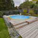 Piscine Bois Ubbink Océa 510 H120cm Liner Gris