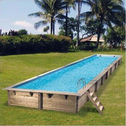 Piscina Madera Ubbink Linea 350x1550 H155cm Liner Azul