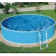 Piscina Azuro Round Grafite-branco 360x120