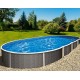 Piscina Azuro Round Graphite-bianco 360x120