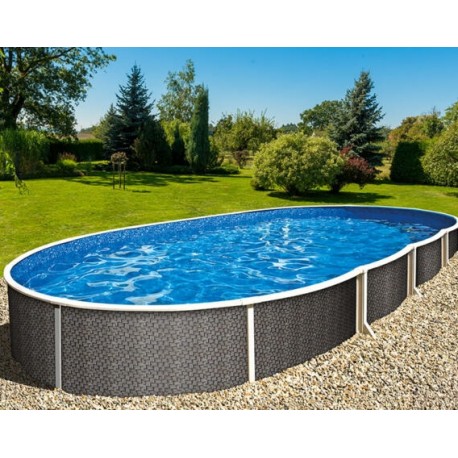 Swimming pool Azuro Round Graphite-white 360x120