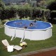 Piscina Oval GRE White Fiji 500×300x120 com filtro de areia