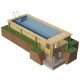 Piscina urbana PROCOPI legno 600 x 250 x H 133 copertura automatica con tronco