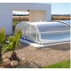 Pool Enclosure Cintrè Telescopic Shelter Malta ready to install for pool 900 x 450