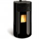 Stufa a pellet Ferlux Helen Magique 6 kW Vetro nero rotondo