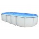 Oberirdischer Pool TOI Ibiza Oval 915x457x132 mit komplettem Kit Anthrazit