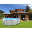 Piscina acima do solo TOI Magnum oval 550x366xH132 Compact Branco