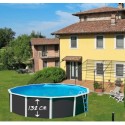 Piscina fuori terra TOI Magnum tondo 350x132 Antracite con scaletta di sicurezza