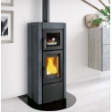 Estufa de leña con horno Nordica Extraflame Ester Evo 9.5kW piedra natural