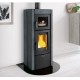 Poêle à bois avec Four Nordica Extraflame Ester Evo 9.5kW pierre Naturelle