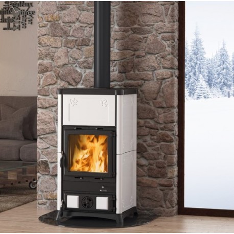 Fogão a lenha Nordica Extraflame Fedora 8.3kW White Infinty