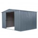 Habrita Metal Garden Shed 313x242xh198 with Double Sliding Door