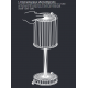 Lampe Gatsby Cylindre Cristal Vondom Led avec batterie