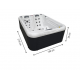 Parma 3-seater Plug&Play hot tub 29 jets L216xD160xH78 VerySpas