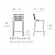 Set of 4 Ibiza Counter High Stools white Vondom