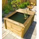 Bassin de jardin en bois avec bâche Quadro Wood 3 Ubbink