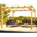 Pergola autoportée en bois Linares 6x4m 24m2