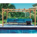 Valência 4x4m 16m2 pérgola independente de madeira maciça