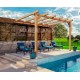 Andorra Madeira Bruta Lean-To Pergola 3x3m 9m2