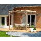 Ruw houten pergola voor wandmontage Cadiz 6x3m 18m2