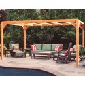 Pergola autoportante in legno grezzo Alicante 4x3m 12m2