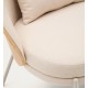 Beige chenille fauteuil en beige metalen poten Amy VeryForma