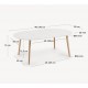 Extendable Round Table 90 to 170x90 White and Quio VeryForma Beech Wood