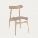 Lot de 4 Chaises en bois massif naturel et piètements bois May VeryForma