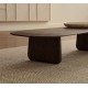 Mesa de centro de madera de roble oscuro Lounge Pita VeryForma