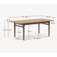 Extendable Rectangle Table 200 to 260x100 Walnut Wood Ela VeryForma