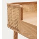 Ash wood and rattan desk table 105 x 62 Axi VeryForma