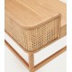 Table de Bureau bois de frêne et rotin 105x62 Axi VeryForma